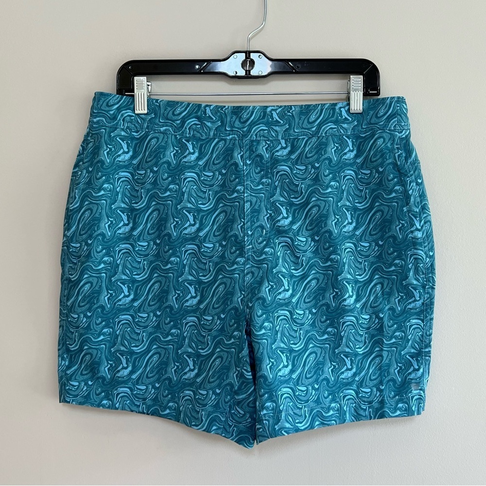 Mark Weldon Total Eclipse Swim Trunk In Teal Blue Green, Size L